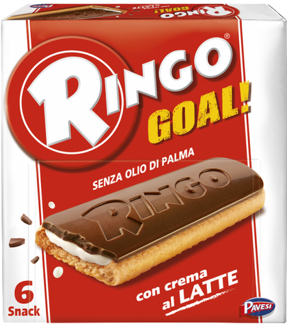 Ringo Goal con Crema al Latte (Pavesi) 6pk  168g - Parthenon Foods