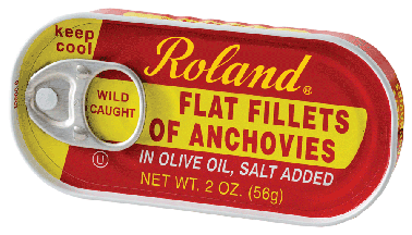 Anchovy Fillets in Olive Oil (Roland) 56g (2 oz) can - Parthenon Foods