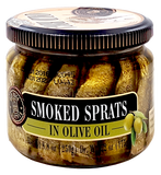 Old Riga Smoked Sprats in Olive Oil, 250g Jar, or Riga Gold - Parthenon Foods