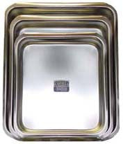 Square Stainless Steel Pan, I.D. 17x13.5in, 2.5 in. deep - Parthenon Foods
