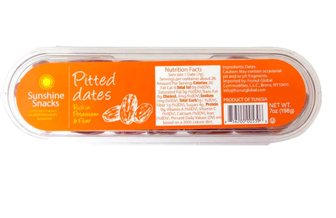 Pitted Dates (Sunshine Snacks) 7 oz - Parthenon Foods