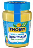 Thomy Delikatess-Senf, Mild Mustard, 250ml glass - Parthenon Foods