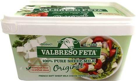 French Feta Cheese (Valbreso) 400g plastic tub - Parthenon Foods