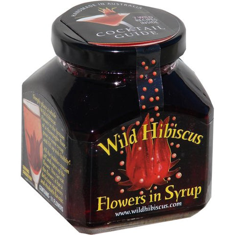 Wild Hibiscus Flowers in Syrup 8.8oz (250g) - Parthenon Foods