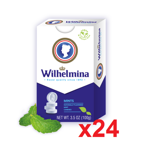Wilhelmina Mints CASE (24 x 3.5 oz (100g)) - Parthenon Foods