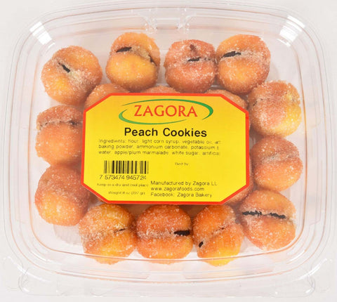 Zagora Peach Cookies, 8 oz (227g) - Parthenon Foods